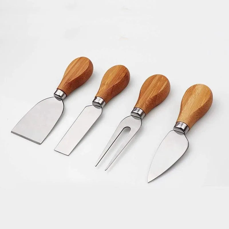 Planche à fromage en bambou avec porte-accessoires