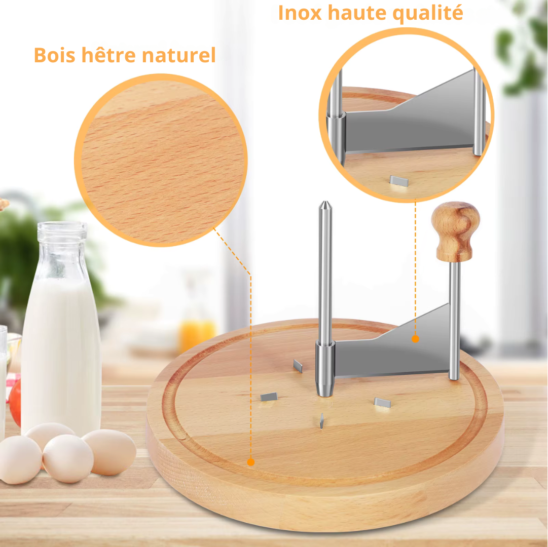 Girolle à fromage en hêtre